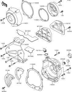 ZR550 Крышки двигателя