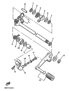 XS400 Shift shaft. pedal