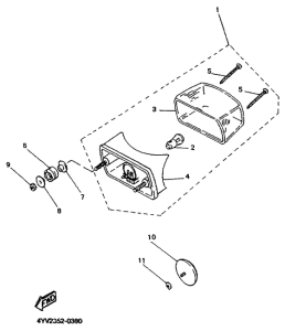TZR50 Piloto trasero
