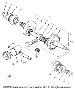 PW80E Коленвал,поршни