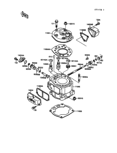 KX125 Цилиндр и головка цилиндров