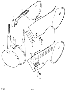 RM125 Обтекатель задний