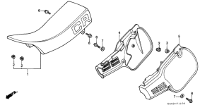 CR250R Seat / side cover