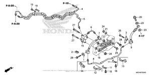 VFR1200X (DCT) Тормозные трубопроводы