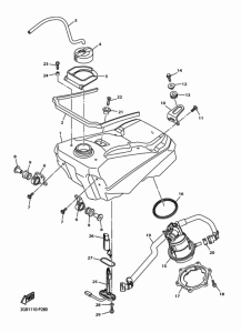 WR250F Топливный бак