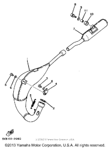 YZ100K Выхлопная система