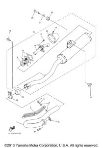 WR450F Выхлопная система