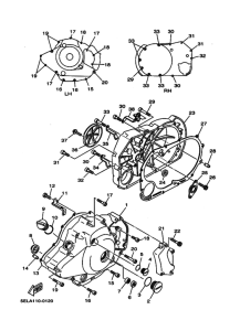 XVS1100 XVS11R Crankcase cover ass`y  (v