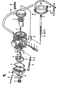 DR650 Carburetor assy