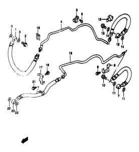 GSF1200S (ABS) Front brake pipe