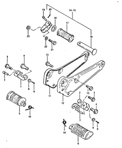 GSX400 Подножки