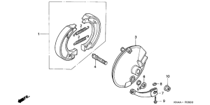 CRF80F Передний тормоз