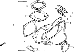 CR250R Комплект прокладок