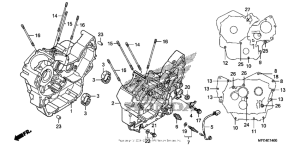 VT750C2 Картер двигателя