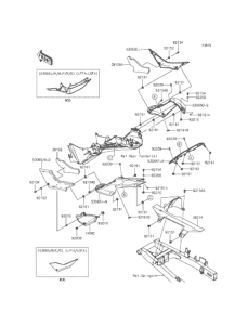 EX250 サイドカバー / チェーンカバー