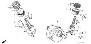 XRV750 Crank shaft / piston