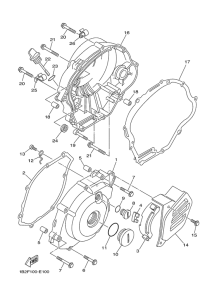 TTR125E Крышка картера двигателя