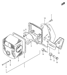 GN250 Задний комбинированный сигнал