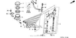 VFR800 Задний тормозной цилиндр