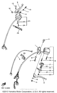 XV750W Рулевые переключатели