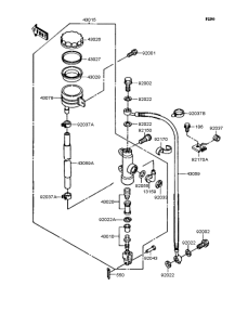 ZX400 Задний торм цилиндр