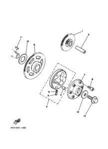 FZX250 Starter clutch outer assy