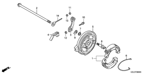 CRF50F Задний тормоз