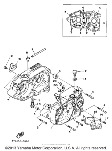 RT100D Картер двигателя