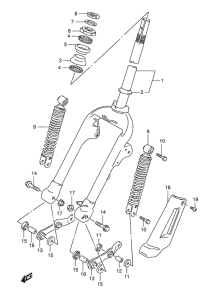 AE50 Вилка передней оси