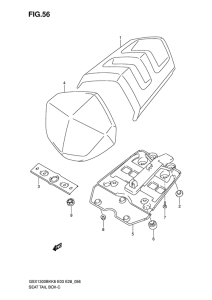 GSX1300BK Seat tail box