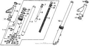 GL1000 Передняя вилка