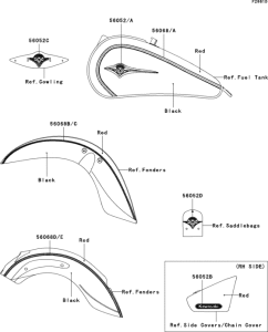 VN900 Decals(red / black)(d8f)