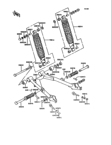 KH125 Swingarm / shock absorber