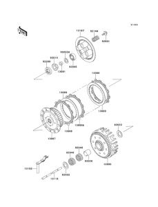 KX125 Сцепление
