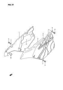RM125 Обтекатель задний