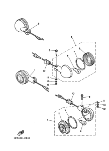 RZ125 Rear flasher light assy