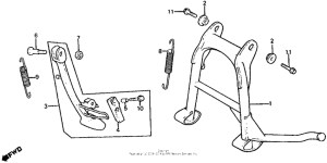 CX650 Main stand + side stand