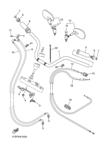 XVS1100A Steering handle & cable