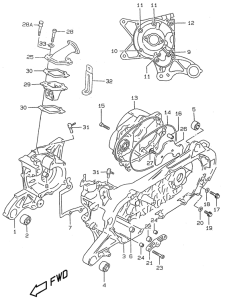 AY50 Картер двигателя