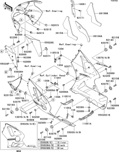 ZX1200 Cowling lowers(b3h / b4h)