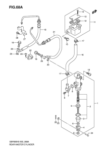GSF650 (ABS) Задний тормозной цилиндр