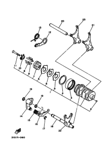BW350 BW350U Shift cam & fork