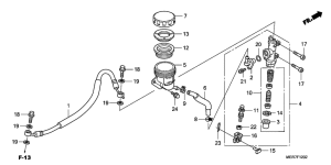 CBF600S Задний тормозной цилиндр