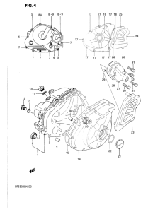 DR650 Crankcase cover ass`y  (v