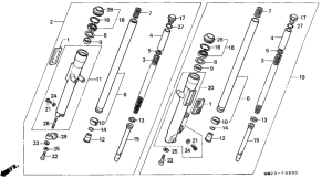 CMX450 Вилка передней оси