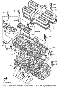 XJ700XN Головка цилиндров