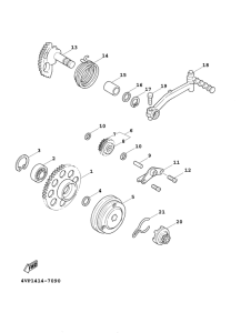 YW100E Стартер