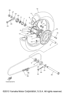 YZ250W1 Переднее колесо