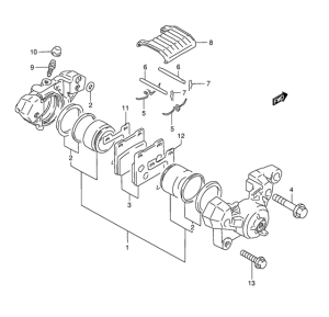 GSF1200S Задний суппорт