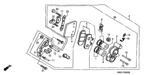 NSR125R Передний суппорт
